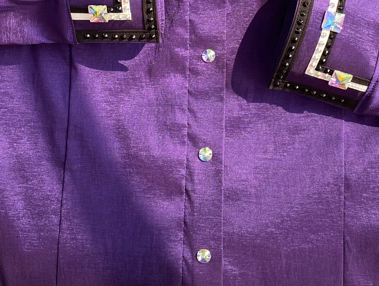 Hidden Zip Show Shirt - Deep Purple