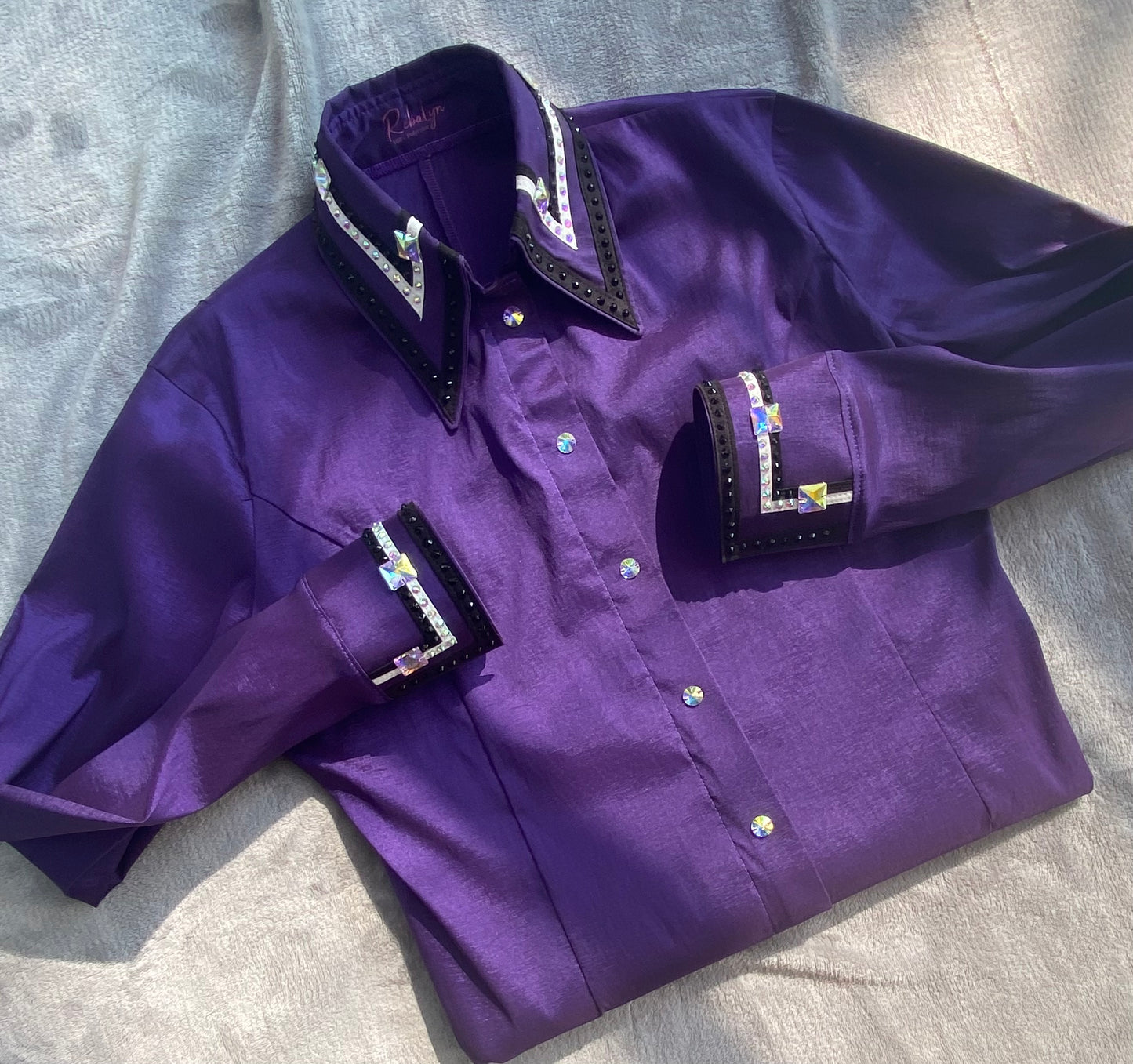 Hidden Zip Show Shirt - Deep Purple