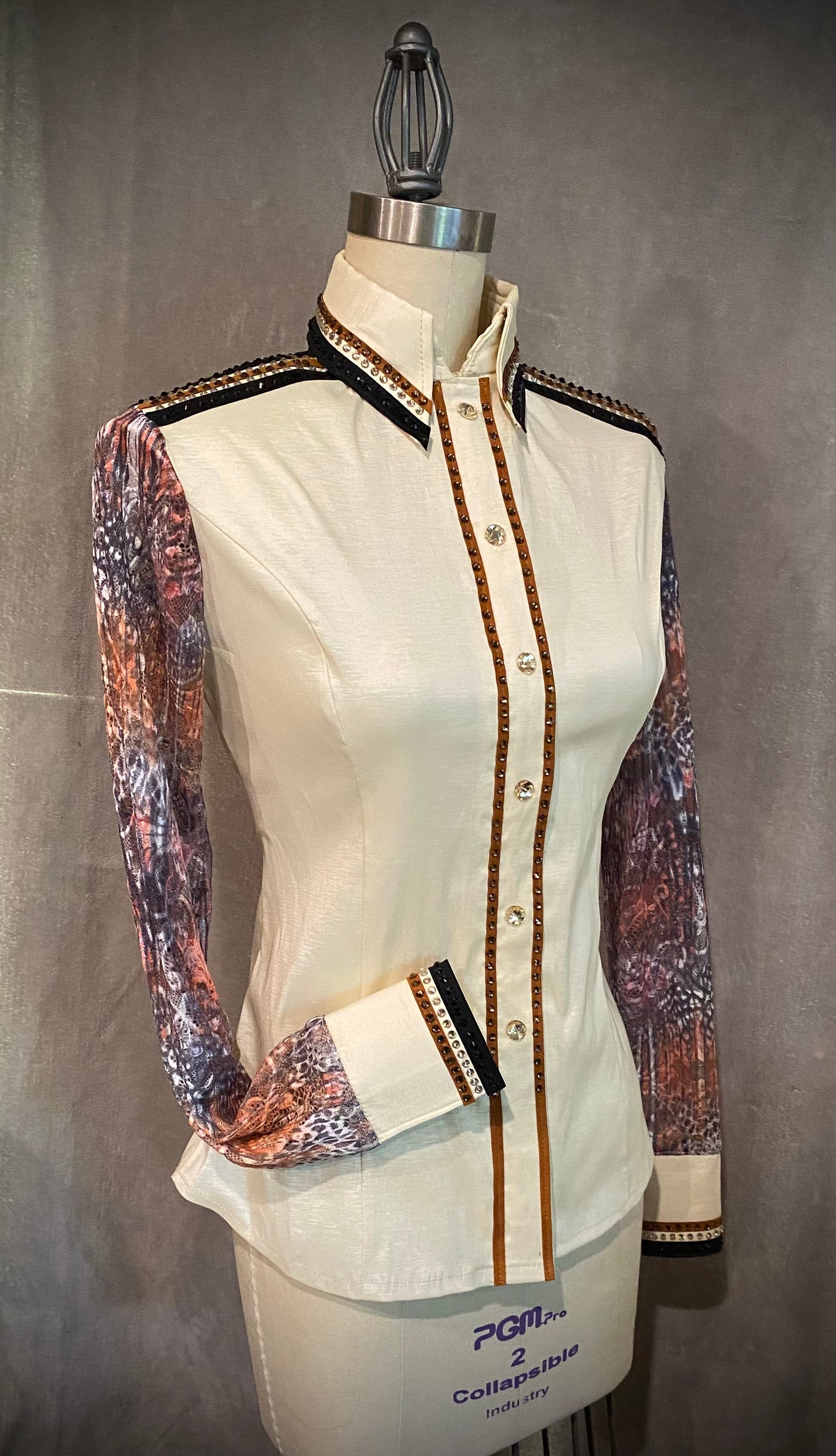 Hidden Zip Show Shirt - one of a kind