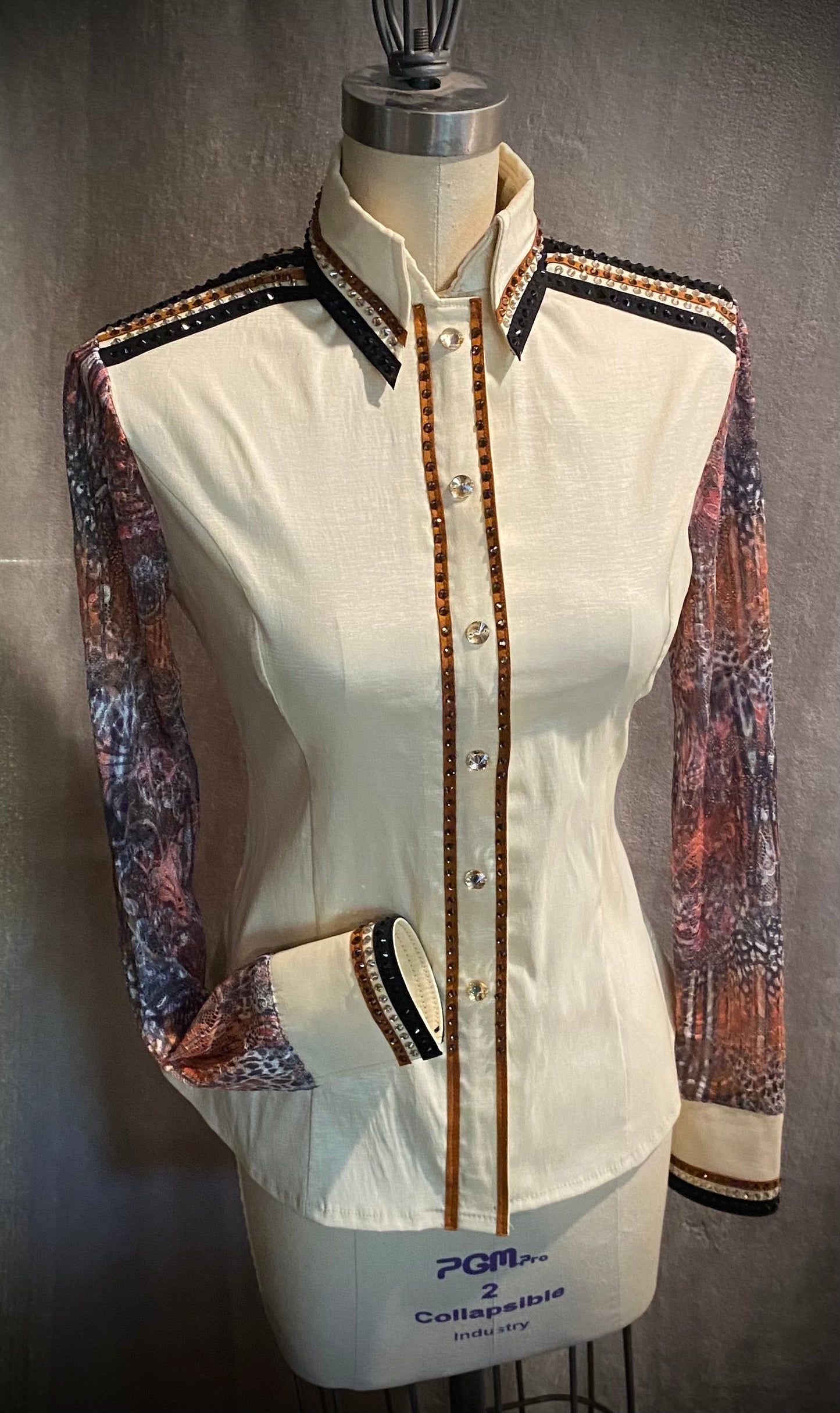 Hidden Zip Show Shirt - one of a kind