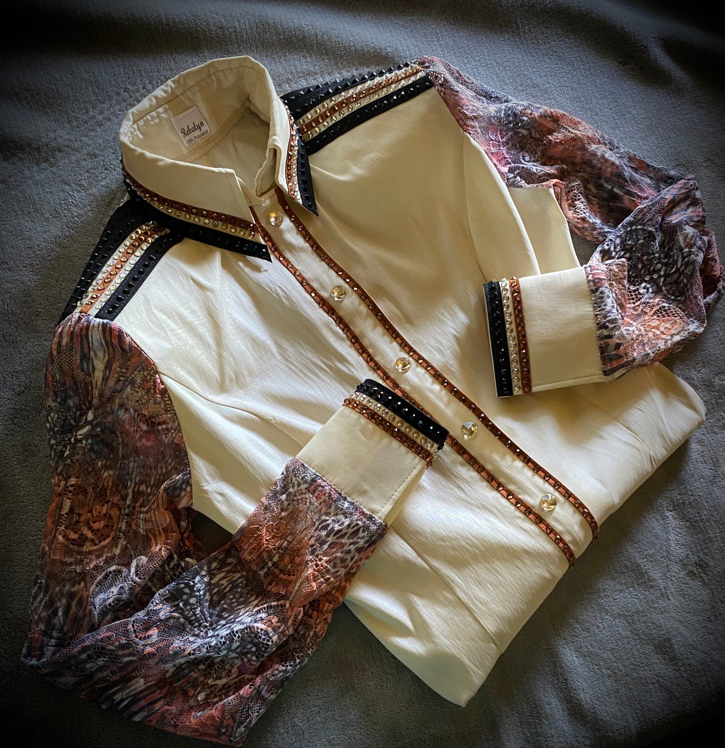 Hidden Zip Show Shirt - one of a kind