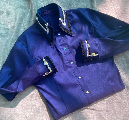 Hidden Zip Show Shirt - Royal Blue