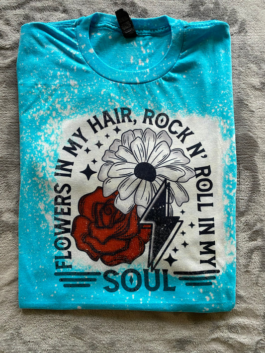 Rock and Roll Flowers  T Shirt