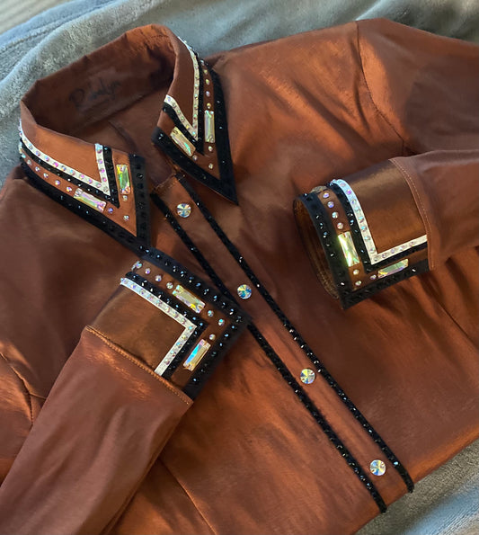 Hidden Zip Show Shirt - Copper/Rust